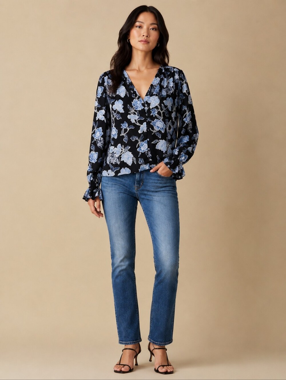❤️ JOIE FLOWY FLORAL BLOUSON TOP, XS - Picture 1 of 6